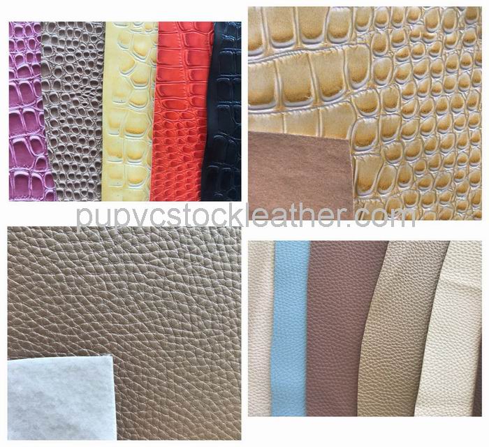 PVC Stock Leather for Bag and Sofa